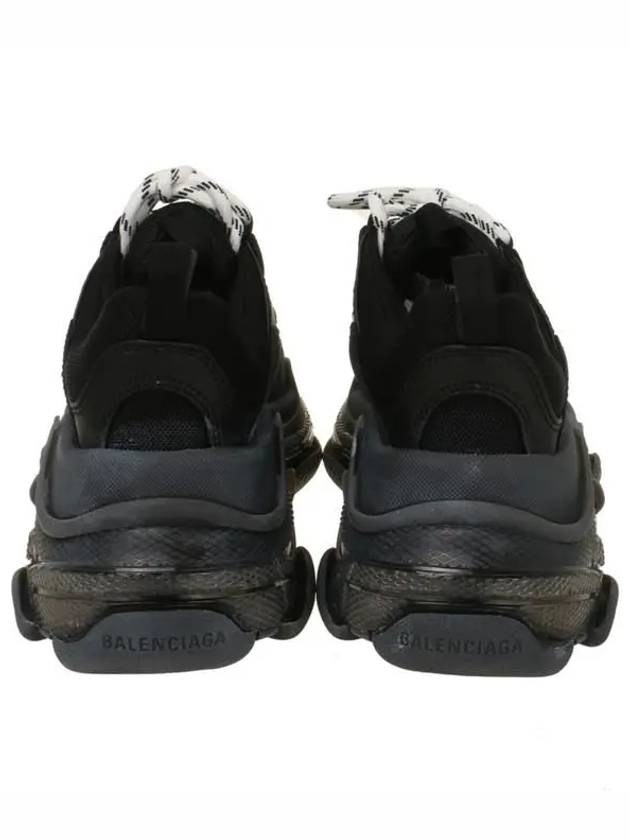 Luxury Balenciaga Triple S Clear Sole Low Top Sneakers Black