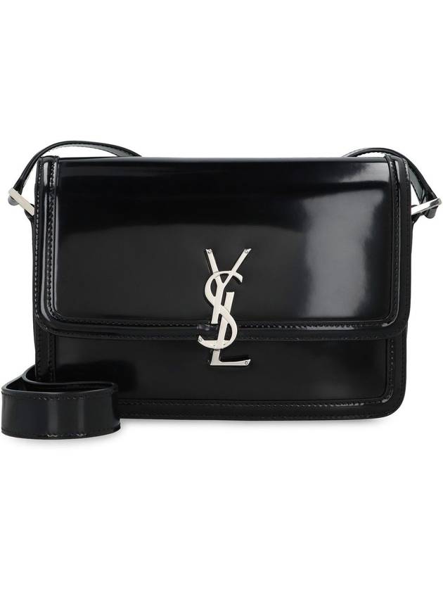 Luxury Saint Laurent Solferino Medium Leather Shoulder Bag Black