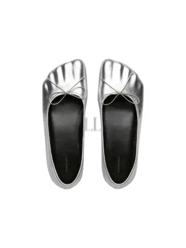 Luxury Balenciaga Anatomic Metallized Ballerina Silver