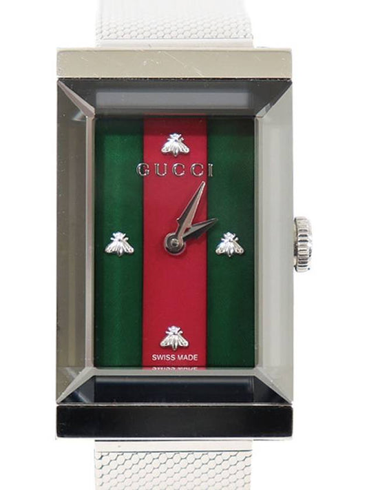 Luxury Gucci Trending 2025 YA147401 559662 21MM Steel Quartz WEB Mesh G Frame Women s Watch