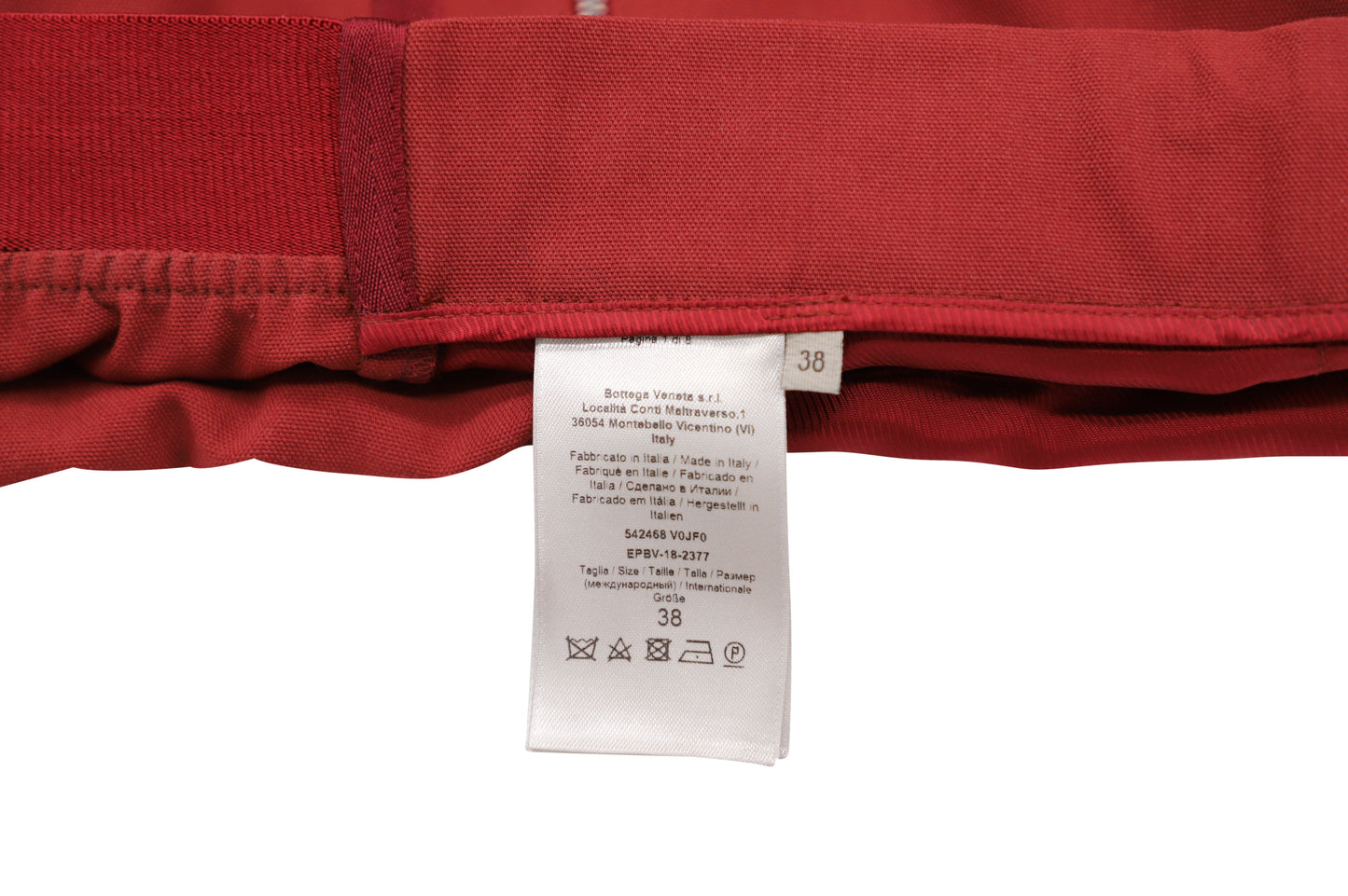 Luxury Bottega Veneta Pants in Red Wool