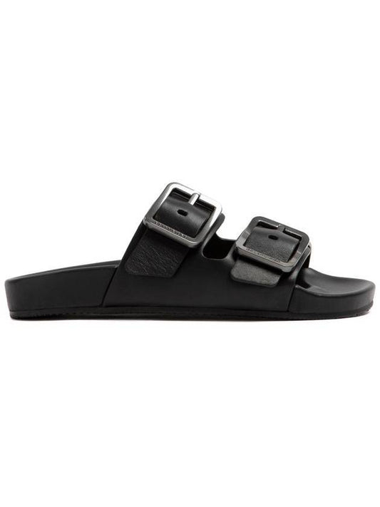 Luxury Balenciaga Mallorca Strap Slippers Black