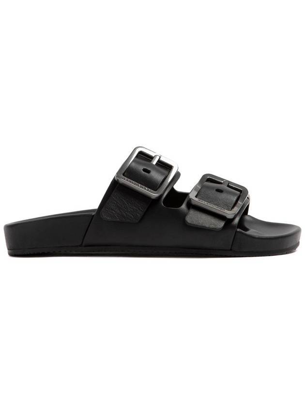 Luxury Balenciaga Mallorca Strap Slippers Black