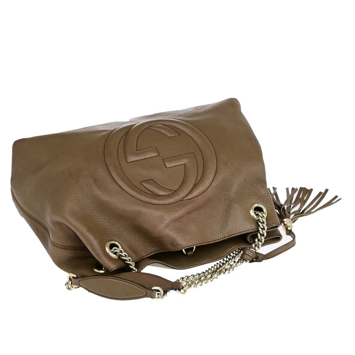Luxury Gucci Trending 2025 Soho  Leather Shoulder Bag ()