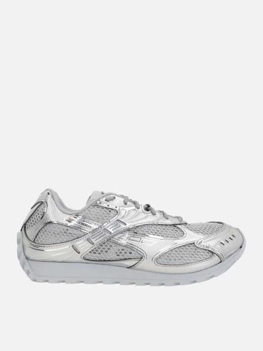 Luxury Bottega Veneta Orbit Low-Top Sneakers Silver