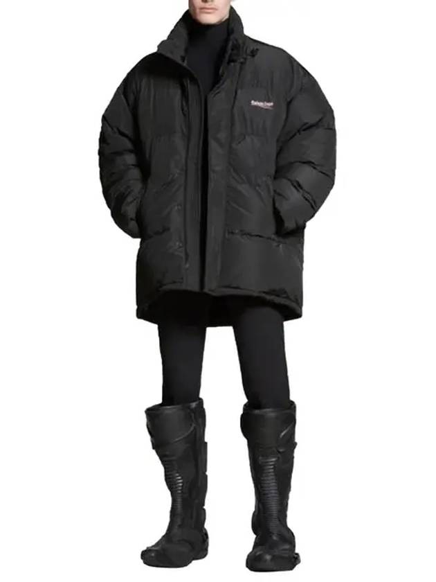 Luxury Balenciaga Political Wave Logo Padding Black