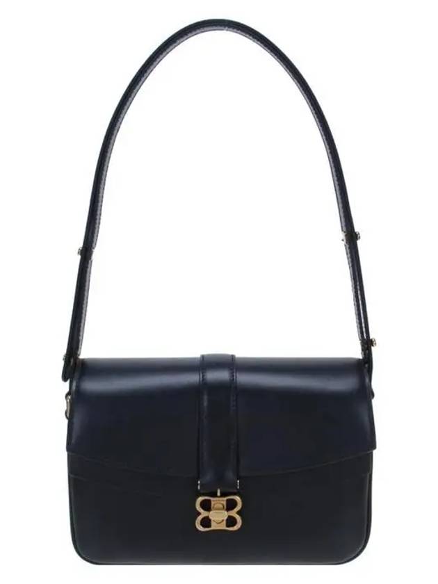Luxury Balenciaga WoMen's BB Buckle Flap Shoulder Bag Black
