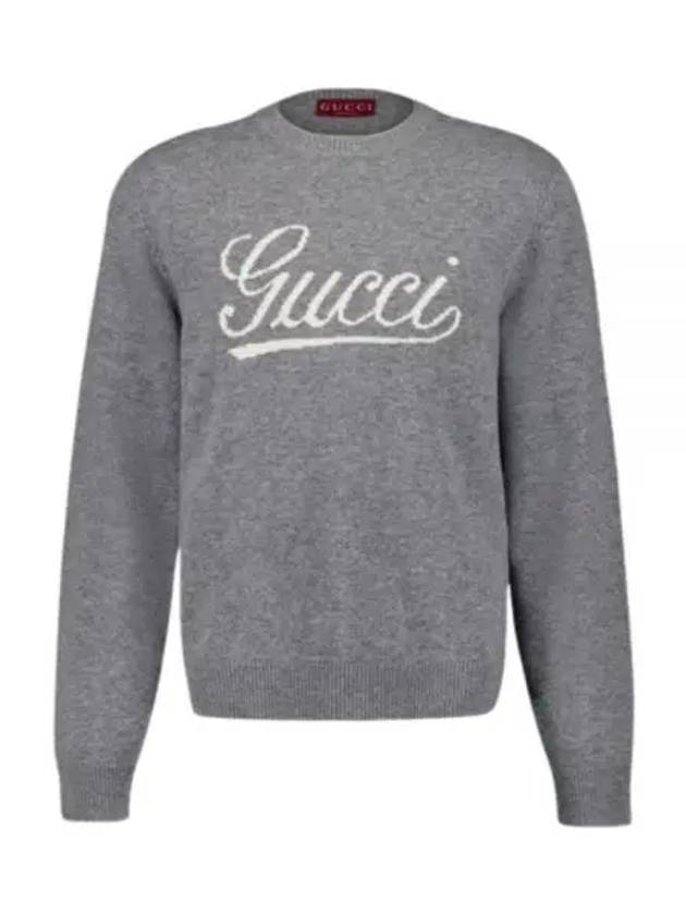 Luxury Gucci Trending 2025 Intarsia Wool Sweater Grey