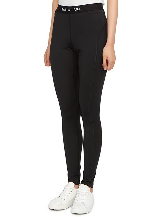 Luxury Balenciaga Athletic Leggings Pans Black