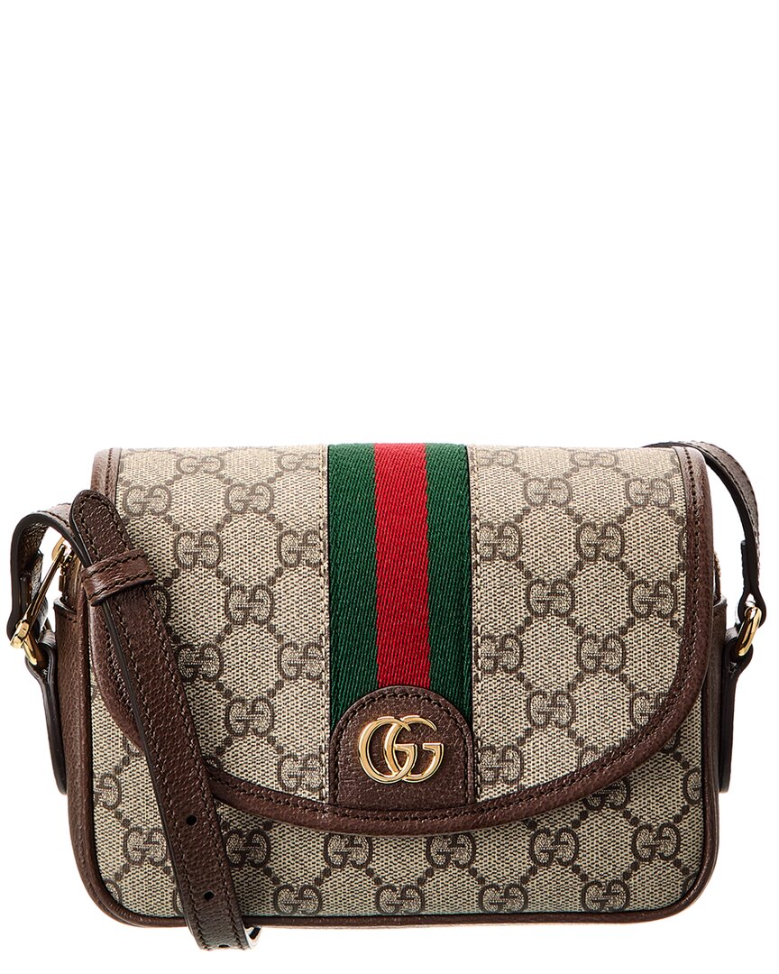 Luxury Gucci Trending 2025 Ophidia Mini GG Supreme Canvas & Leather Shoulder Bag