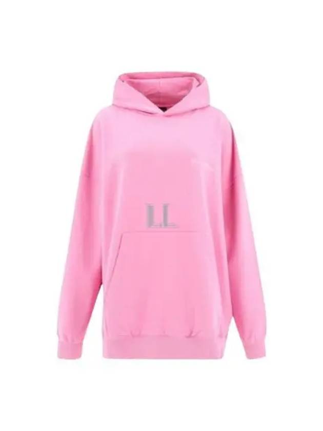 Luxury Balenciaga Logo Print Hoodie Pink