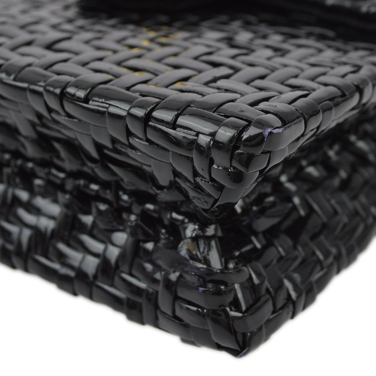Chanel * 2000-2001 Black Rattan Mini Classic Square Flap Bag 17