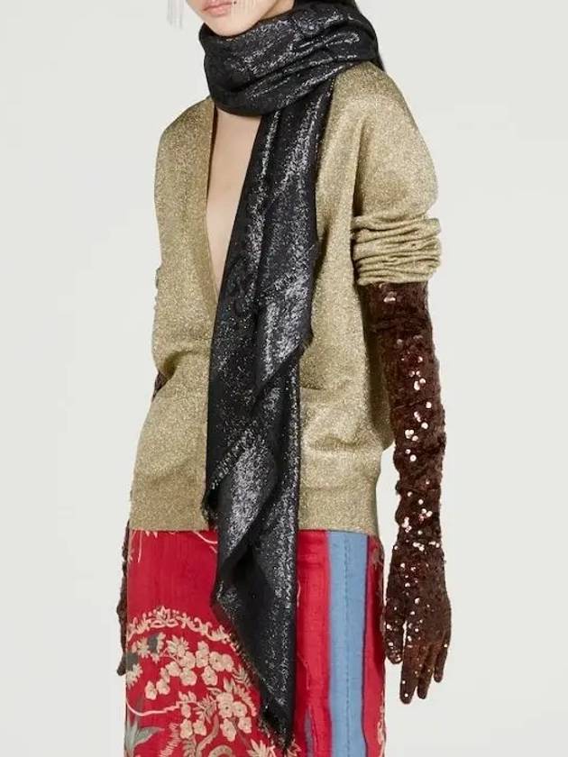 Luxury Gucci Trending 2025 lam? jacquard shawl muffler black