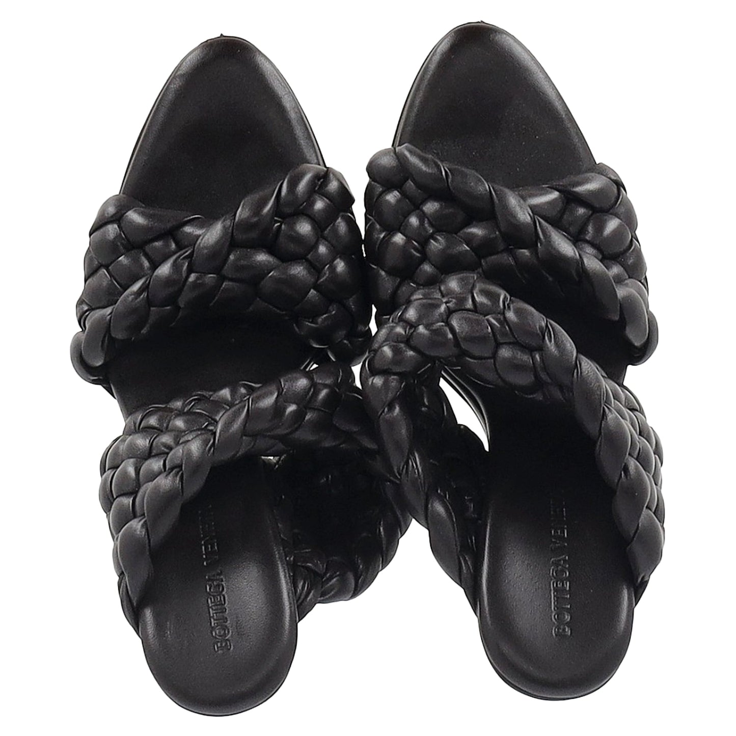 Luxury Bottega Veneta Intrecciato Slide Sandals in Brown Leather