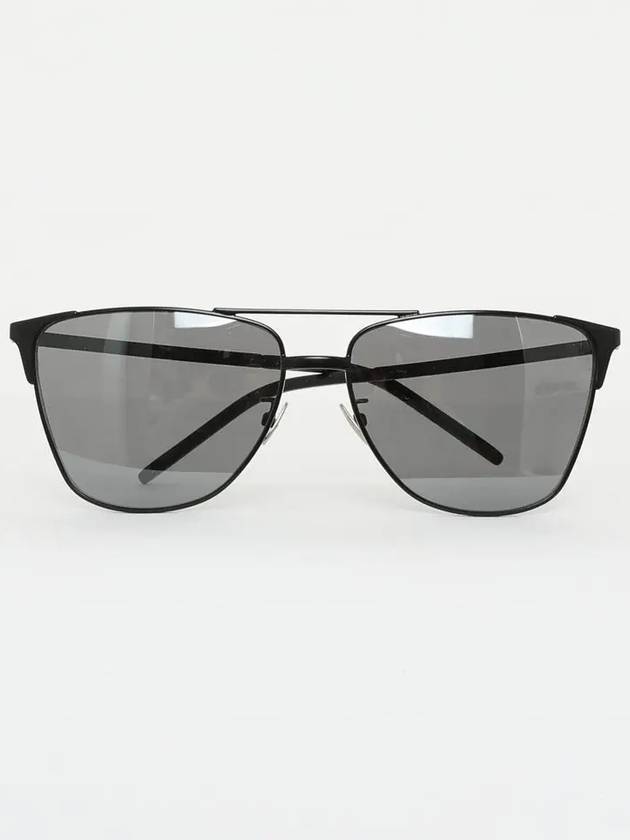 Luxury Saint Laurent Eyewear Aviator Metal Sunglasses Black