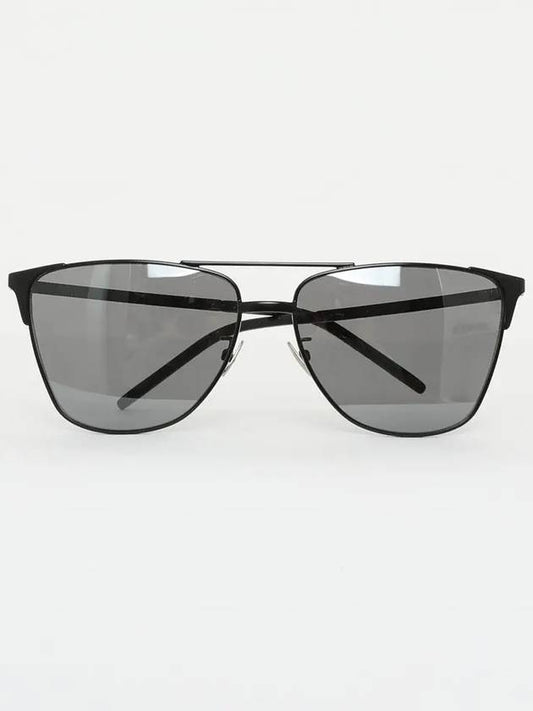 Luxury Saint Laurent Eyewear Aviator Metal Sunglasses Black