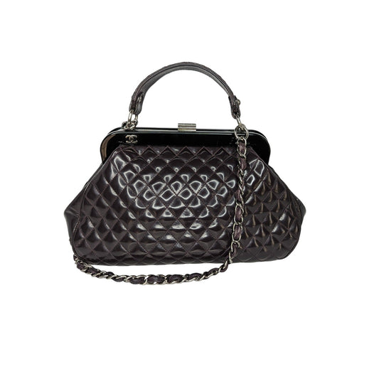 Luxury Chanel bag Vintage Mademoiselle Frame Satchel