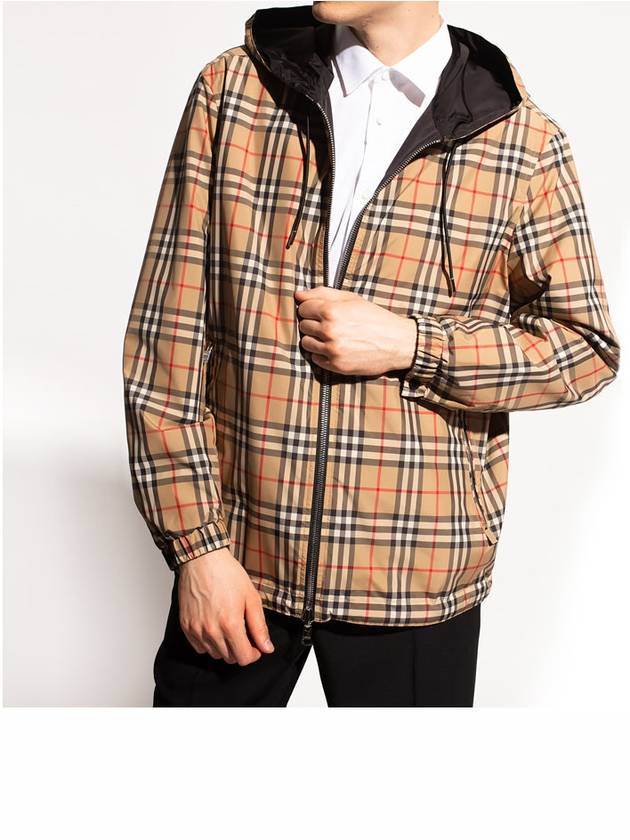 Luxury Burberry Reversible Vintage Check Hooded Jacket Archive Beige