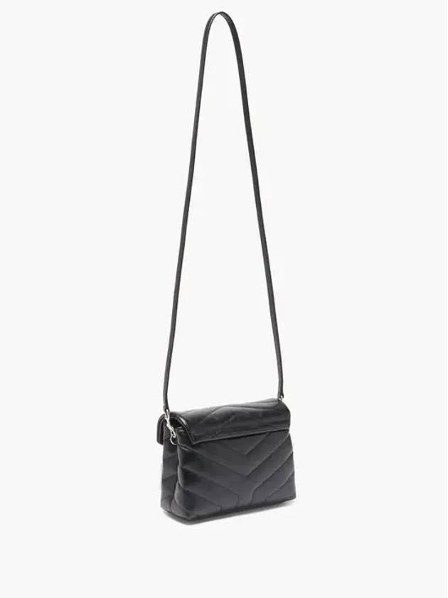 Luxury Saint Laurent Loulou Toy Leather Small Shoulder Bag Black