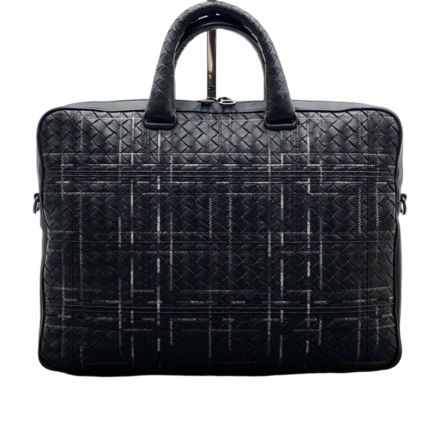 Luxury Bottega Veneta Atlas Intrecciato Leather Briefcase