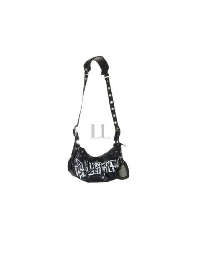 Luxury Balenciaga Le Cargol XS DIY Metal Lambskin Shoulder Bag Black