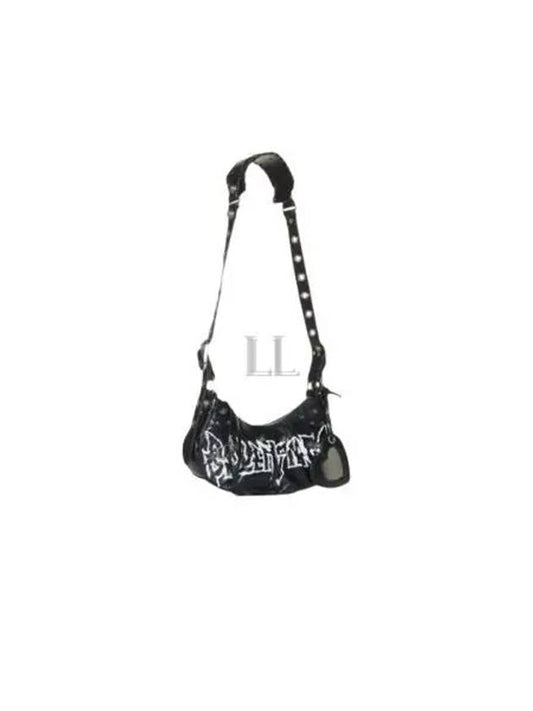 Luxury Balenciaga Le Cargol XS DIY Metal Lambskin Shoulder Bag Black