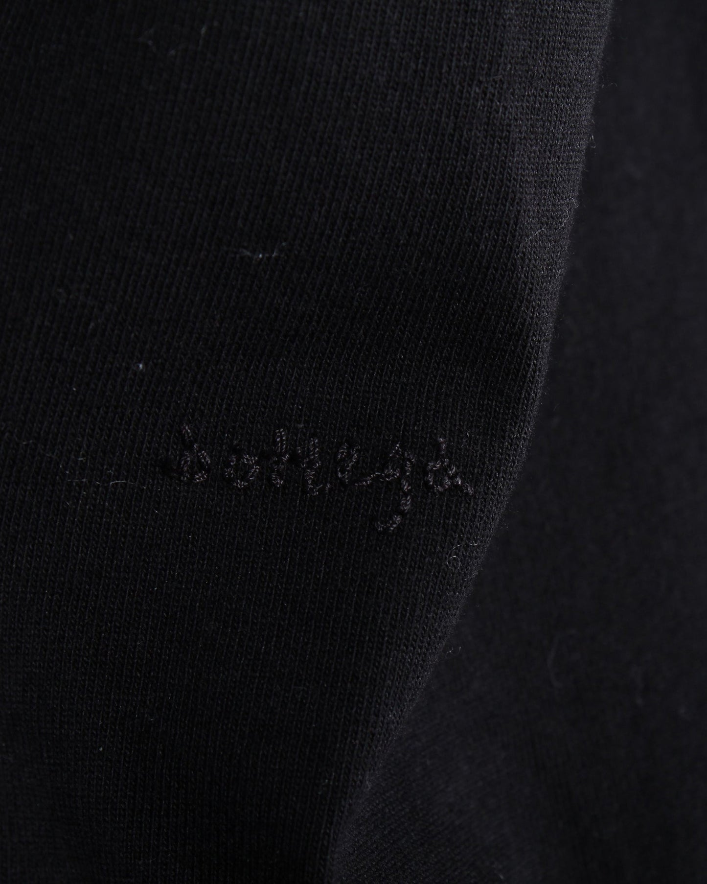 Luxury Bottega Veneta Short Sleeve V-Neck T-Shirt in Black Cotton