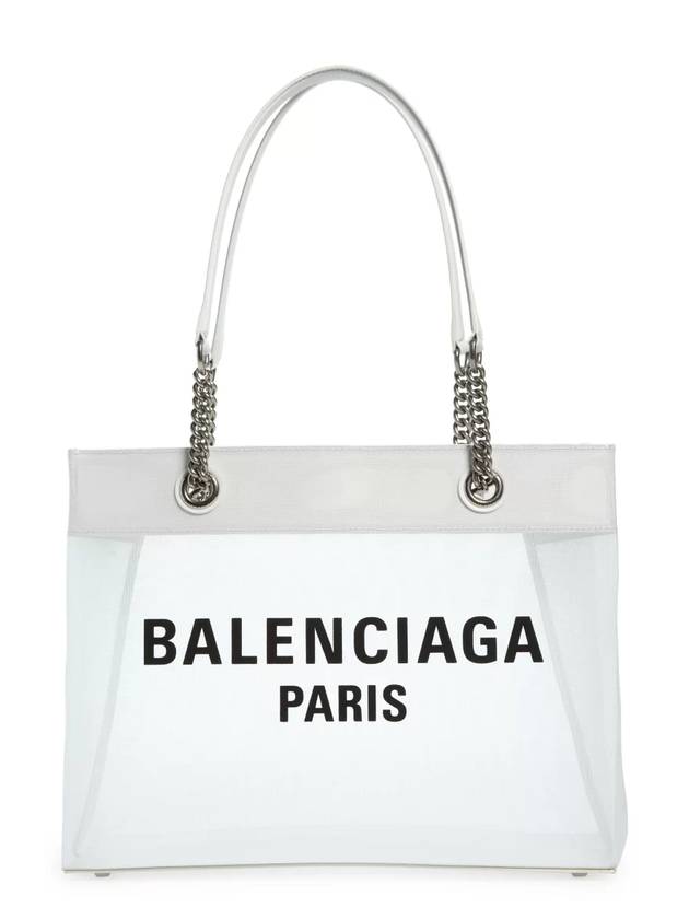 Luxury Balenciaga Duty Free Medium Tote Bag White