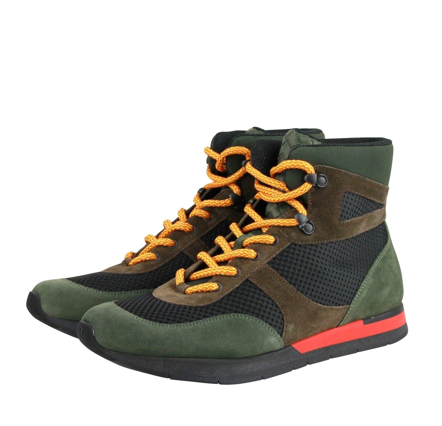 Luxury Bottega Veneta Men's Mesh High Top  /  /  Suede Leather Sneaker