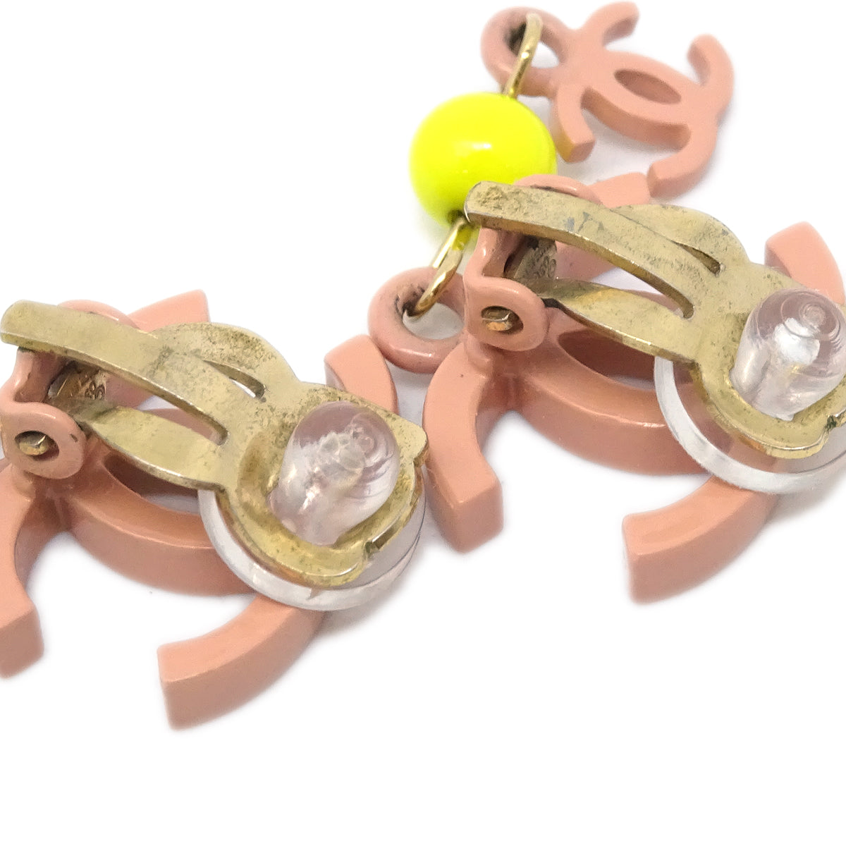Luxury Chanel Dangle Earrings Pink 03S