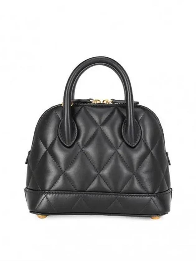 Luxury Balenciaga Ville Quilted Leather Top Handle Cross Bag Black