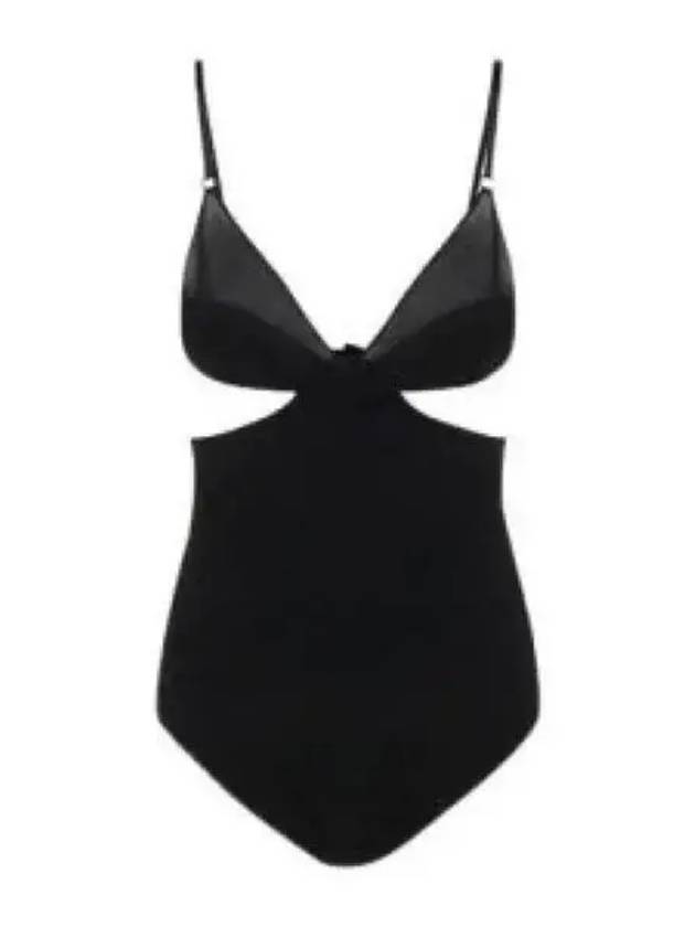 Luxury Saint Laurent Cut Out Body Suit Black