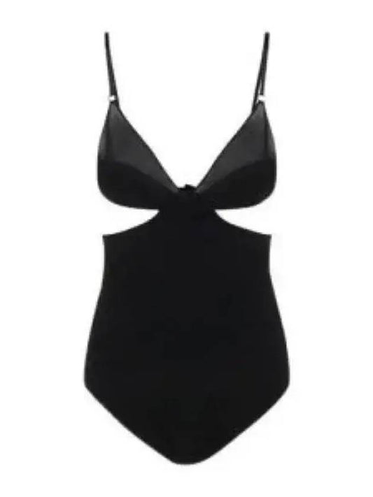 Luxury Saint Laurent Cut Out Body Suit Black