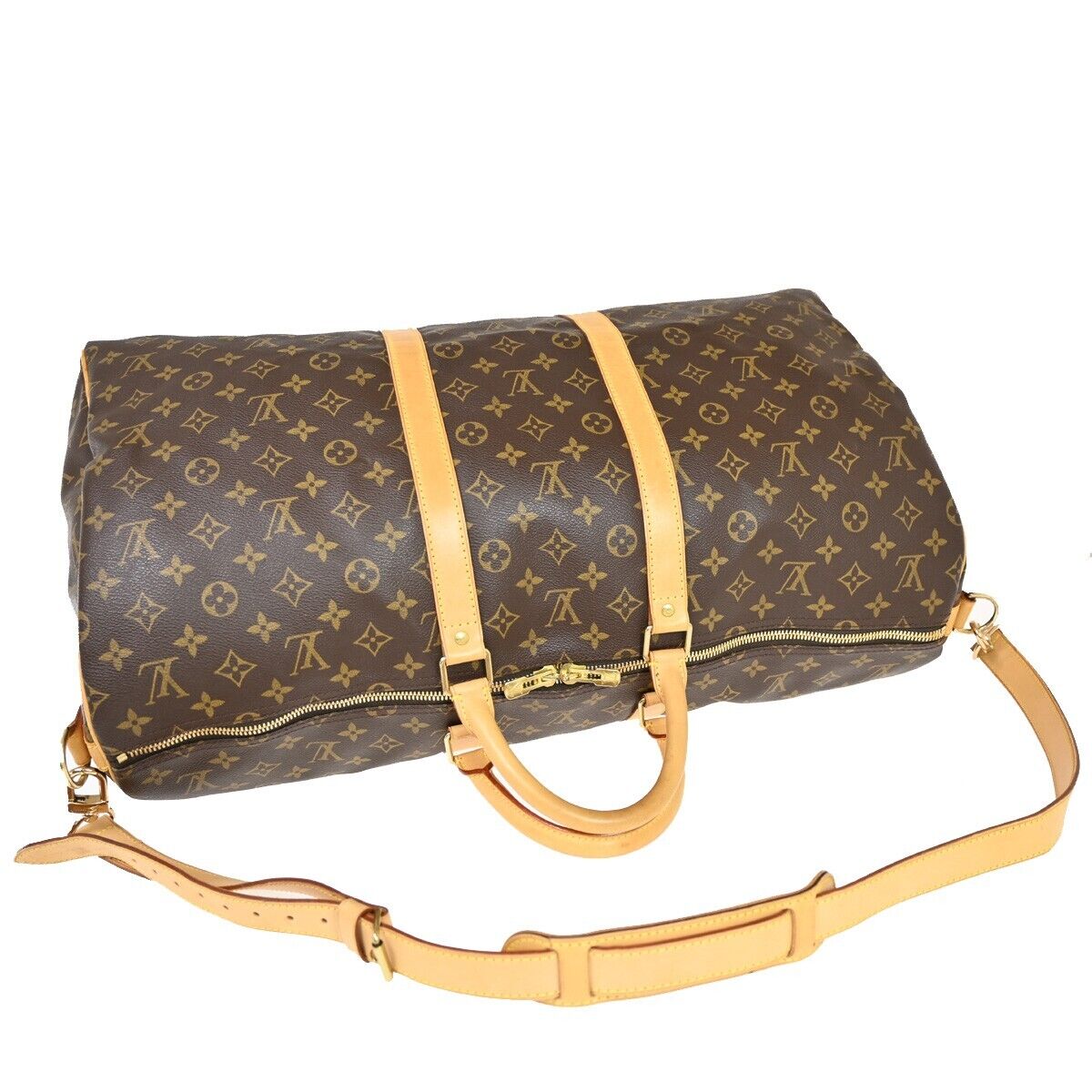 Louis Vuitton Keepall Bandouliere 55  Canvas Travel Bag ()