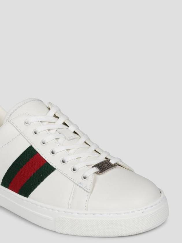 Luxury Gucci Trending 2025 Ace Web Leather Low Top Sneakers White