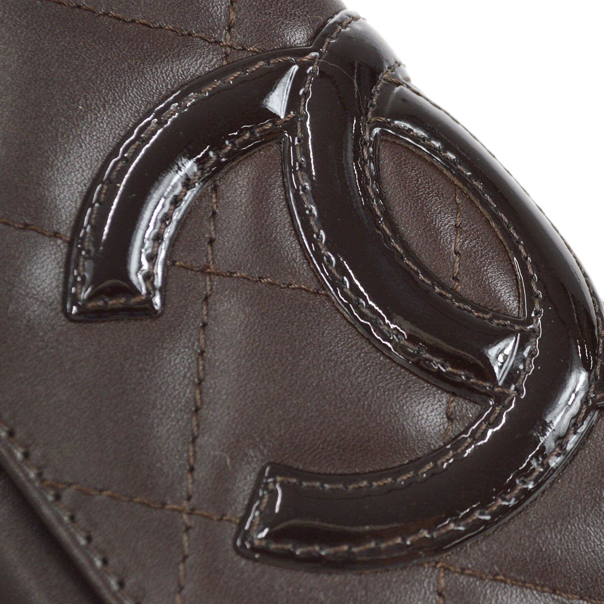 Luxury Chanel 2005-2006 Cambon Ligne Key Case Brown Calfskin