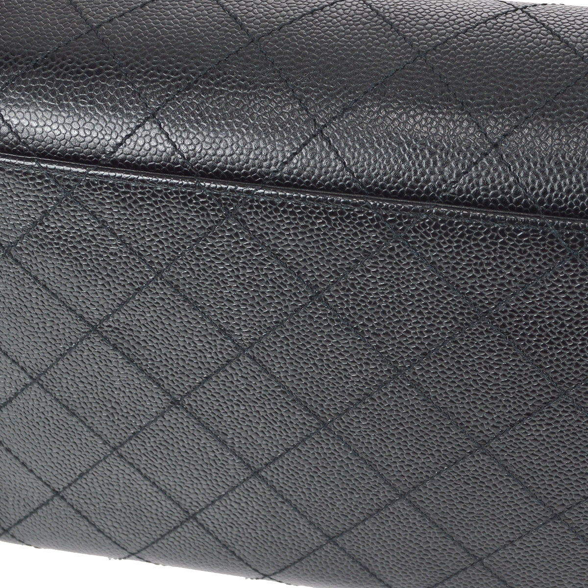 Luxury Chanel 1997-1999 Logo Handbag Black Caviar