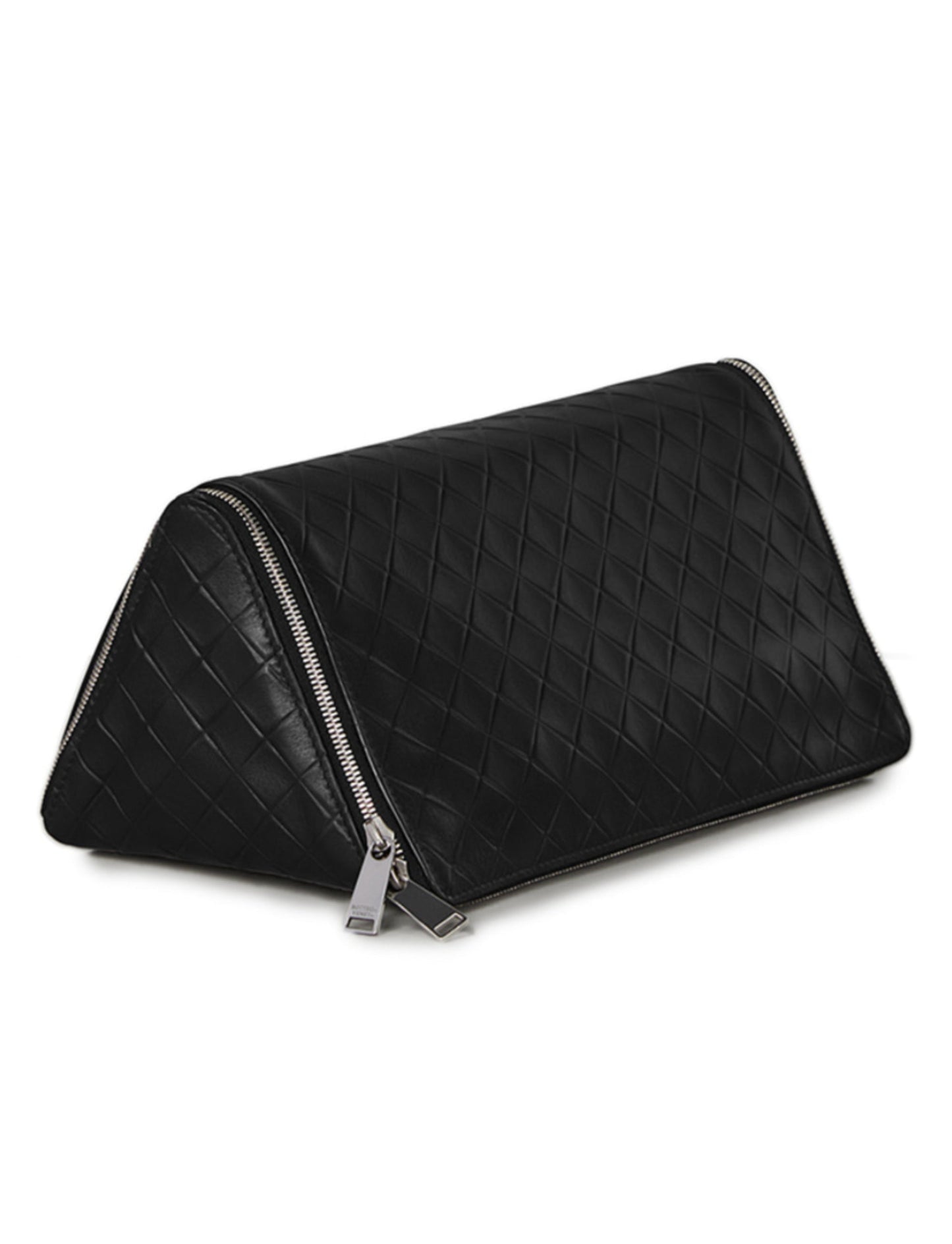 Luxury Bottega Veneta Leather Black Clutch