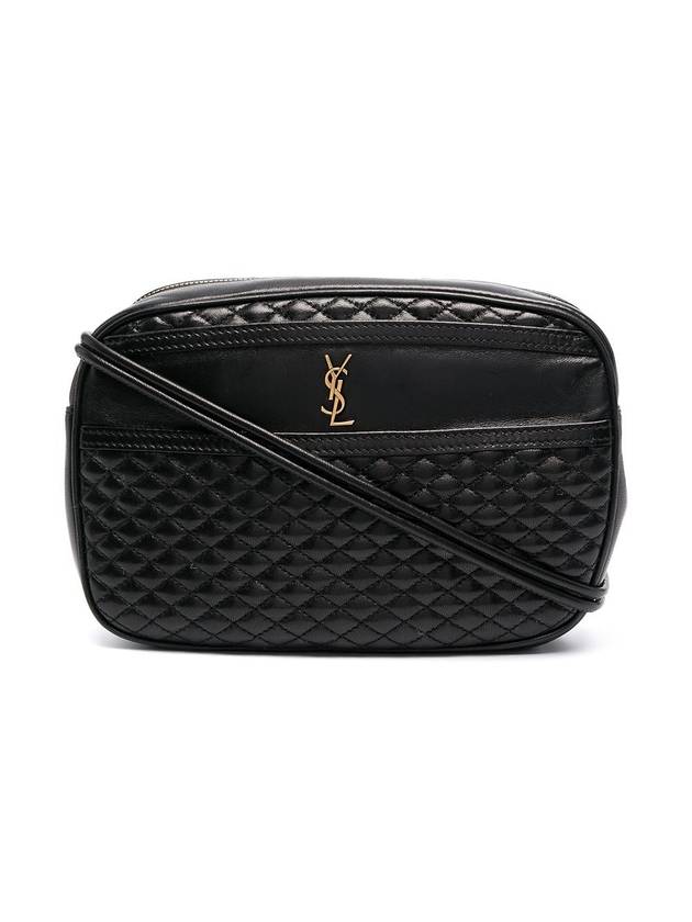 Luxury Saint Laurent Victoire Quilting Cross Bag Black
