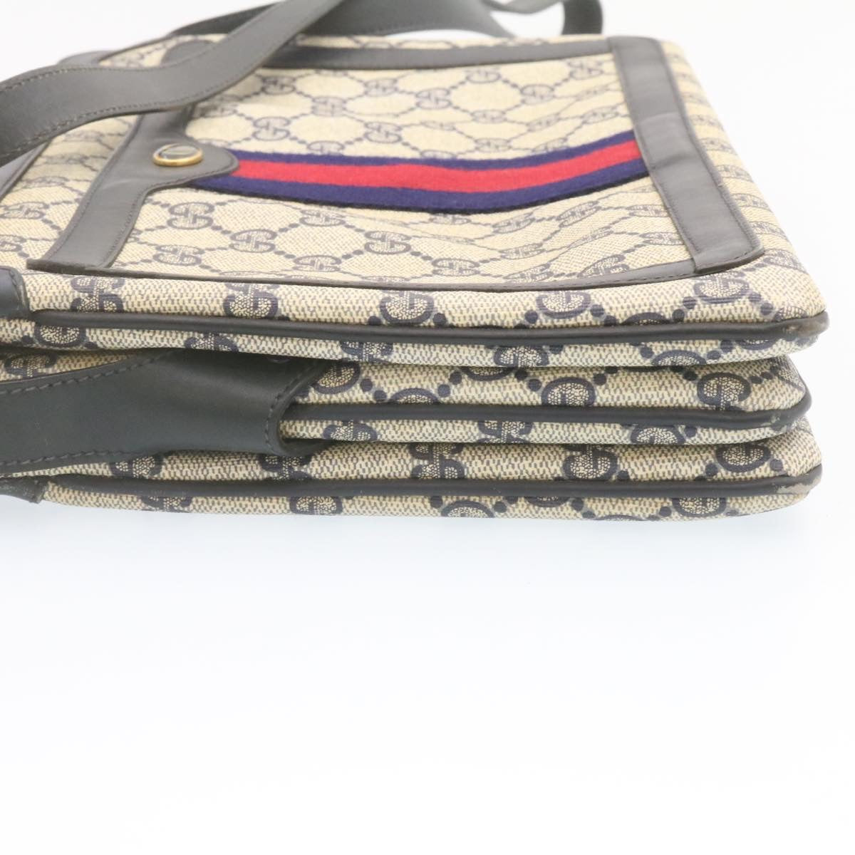Luxury Gucci Trending 2025 Sherry Line GG Canvas Shoulder Bag PVC Leather Red Navy