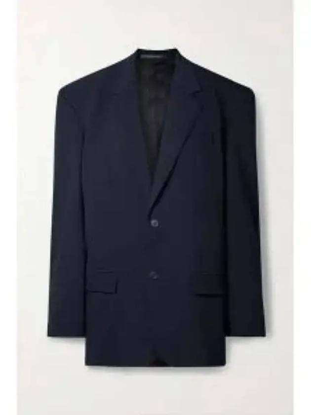 Luxury Balenciaga Pinstripe Wool Blazer Jacket Black
