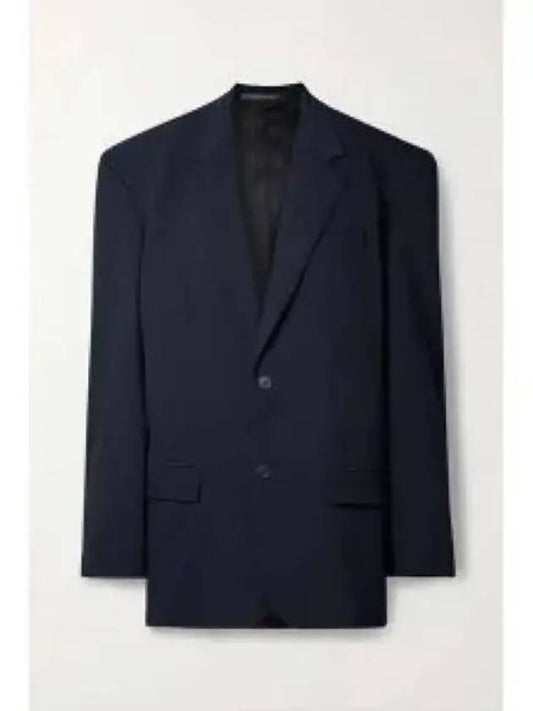 Luxury Balenciaga Pinstripe Wool Blazer Jacket Black