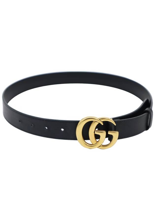 Luxury Gucci Trending 2025 Women s Leather Black Luxury Gucci Trending 2025 414516 Gold Plated GG Marmont Thin Belt 80