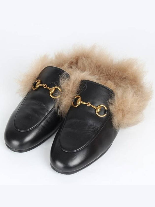 Luxury Gucci Trending 2025 Horsebit Princetown Blooper Black 36 230