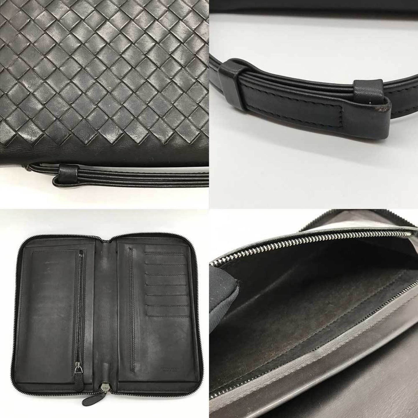 Luxury Bottega Veneta Intrecciato Leather Long Wallet (Bi-Fold) ()