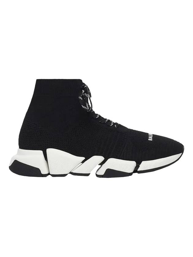 Luxury Balenciaga Speed 2.0 Lace-Up High-Top Sneakers Black