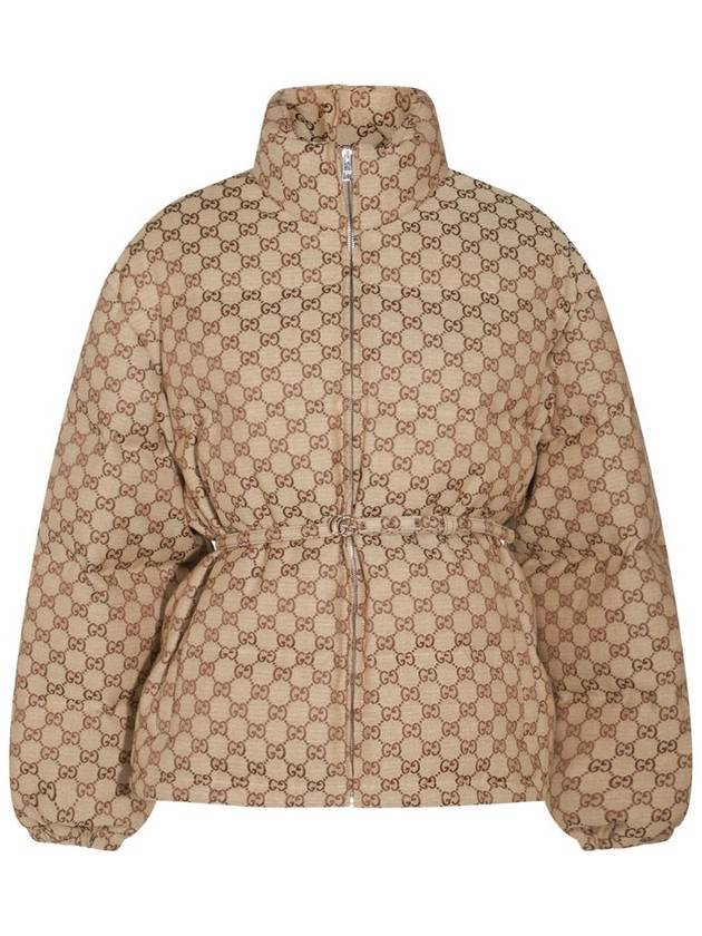 Luxury Gucci Trending 2025 GG Canvas Padded Bomber Camel