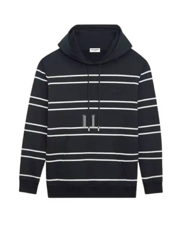 Luxury Saint Laurent Stripe Hoodie Black