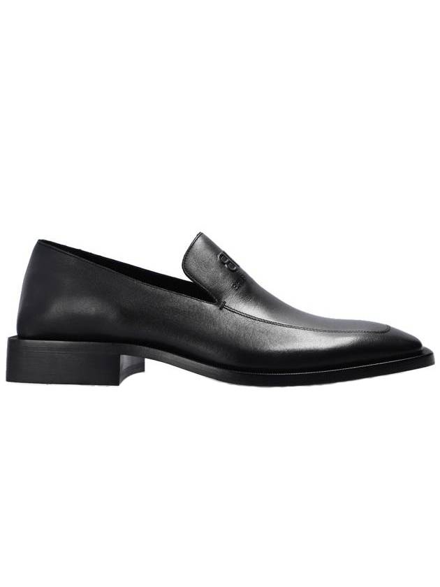 Luxury Balenciaga BB Logo Square Toe Loafers Black