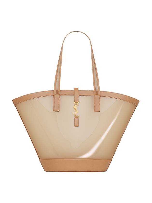 Luxury Saint Laurent Panier Medium Tote Bag Oatmilk